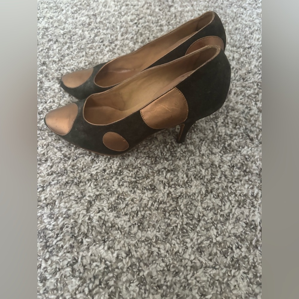 MAUD FRIZON Black and Bronze Heels - Picture 2 of 4